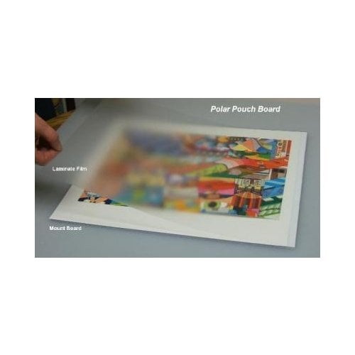 Polar Pressure Sensitive Foam Pouch Boards - 20" x 30.5" Gloss Black 10pk