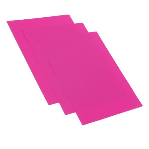 Poly Covers [12 mil, 8-3/4" x 11-1/4"  Solid Fuschia, Round Corner, Matte / Matte] - Clearance Sale