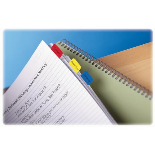 Post-it 1.50" x 1" Assorted Tab Write-on Durable Index Tabs - 100pk
