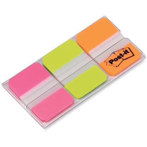 Post-it 1.50" x 1" Tab Assorted Write-On Durable Filing Tabs - 66pk (Pastel Colors)