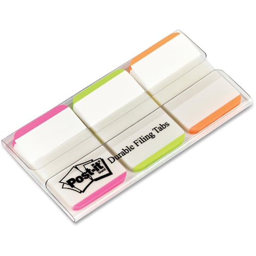 Post-it 1" x 1.5" Assorted Write-On Durable Filing Tabs - 66pk (Pastel Colors)