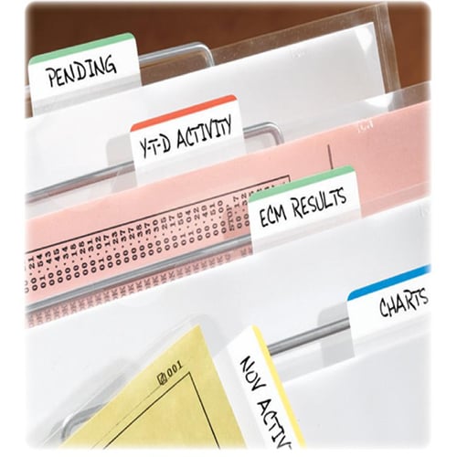 Post-it 1" x 1.5" Assorted Write-On Durable Filing Tabs - 66pk (Pastel Colors)