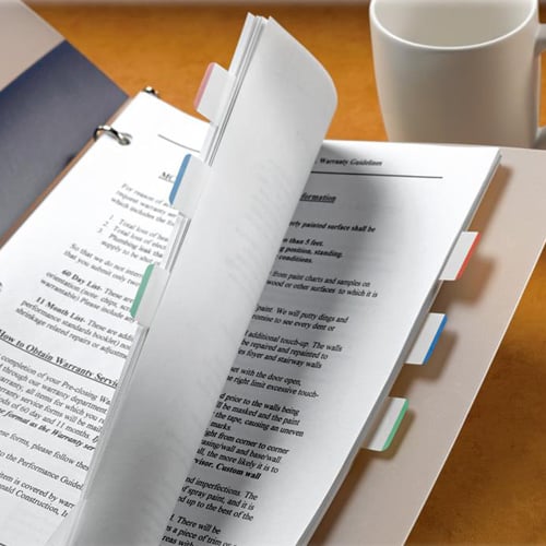 Post-it 1" x 1.5" Assorted Write-On Durable Filing Tabs - 66pk (Pastel Colors)