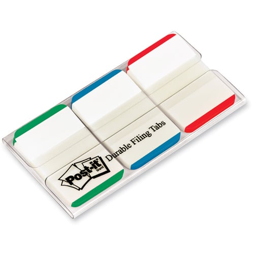 Post-it 1" W Assorted Tab Durable Filing Tabs - 1pk