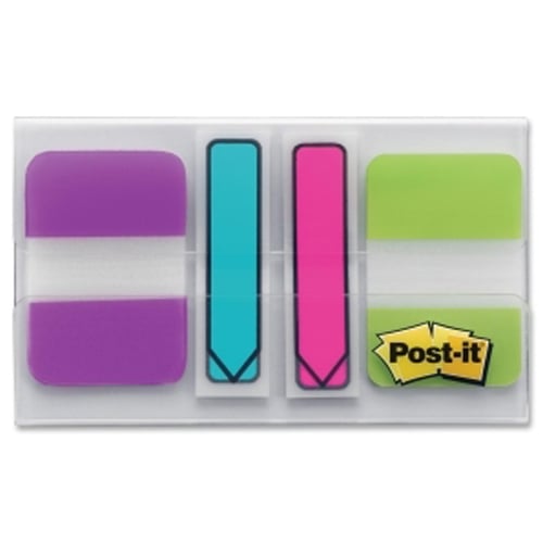 Post-it 1" x 0.50" Multicolor Tab Write-on Durable Index Tabs - 64pk