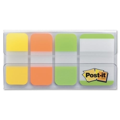 Post-it 1" x 0.63" Assorted Tab Write-on Durable Index Tabs - 40pk