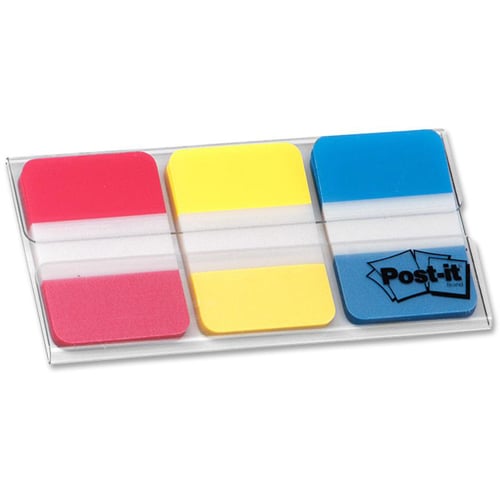 Post-it 1" x 1.50" Red/Blue/Yellow Tab Write-on Durable Index Tabs