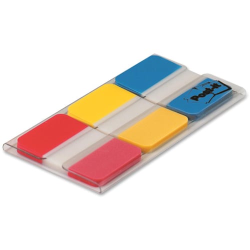 Post-it 1" x 1.50" Red/Blue/Yellow Tab Write-on Durable Index Tabs