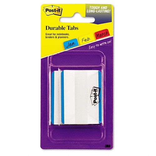 Post-It 2" x 1.5" Tab Blue Durable Filing Tabs - 50pk