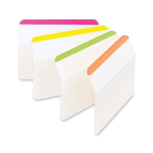 Post-it 2" W Assorted Tab Durable Angled Filing Tabs - 4pk