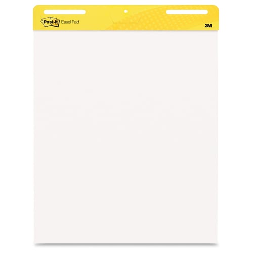 Post-it 25" x 30" White Self-Stick Easel Pad - 2 Pads
