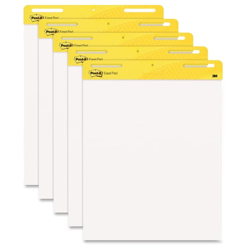 Post-it 25" x 30" White Self-Stick Easel Pad - 4 Pads