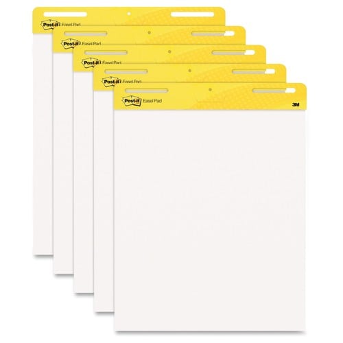 Post-it 25" x 30" White Self-Stick Easel Pad