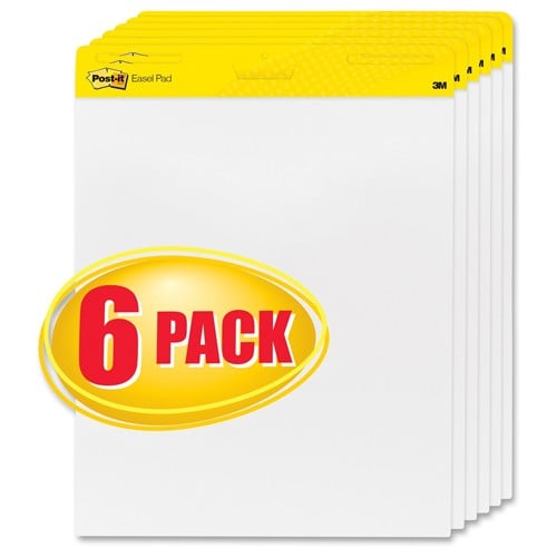 Post-it 25" x 30" White Self-Stick Easel Pad