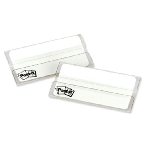 Post-it 3" x 1.50" White Tab Extra Thick Write-on Durable Filing Tabs - 50pk
