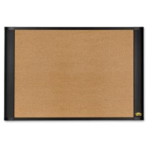 Post-It 48" x 36" Fiberboard Backing Cork Bulletin Board with Graphite Frame - MMMA4836G