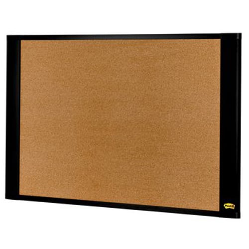 Post-It 48" x 36" Fiberboard Backing Cork Bulletin Board with Graphite Frame - MMMA4836G