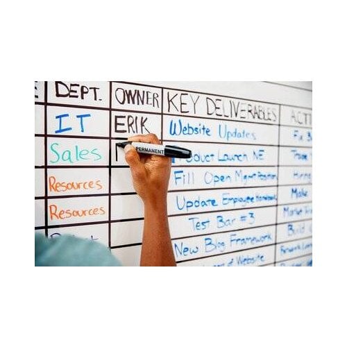 Post-it 50' x 4' Flex Write Surface for Dry-Erase and Permanent Marker (1 Roll) - FWS50X4