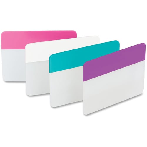 Post-it Assorted Tab Write-on Filing Tabs - 24pk (Aqua/Pink/Violet/White)