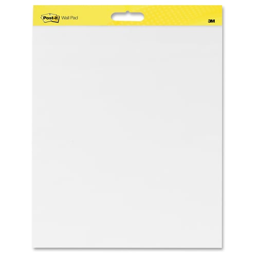 Post-it Self-Stick Dry-Erase 20" x 23" White Paper Wall Pad - 2 Pads