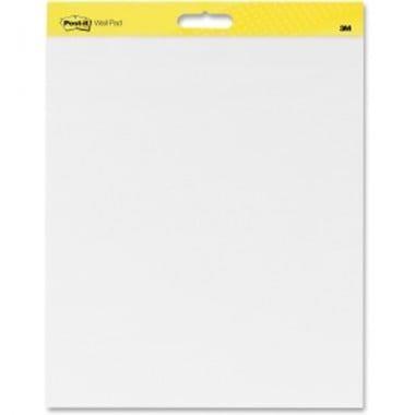 Post-it Self-Stick Dry-Erase 20" x 23" White Paper Wall Pad