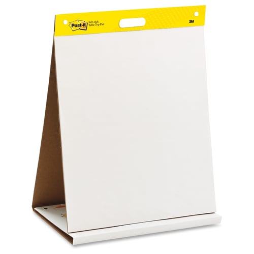 Post-it 20" x 23" White Self-Stick Tabletop Easel Pad - 1 Pad