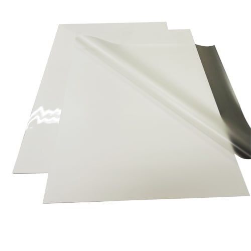 White 40" x 60" Heavy Duty 1/4" Thick Gloss Pouch Laminating Boards - 10pk