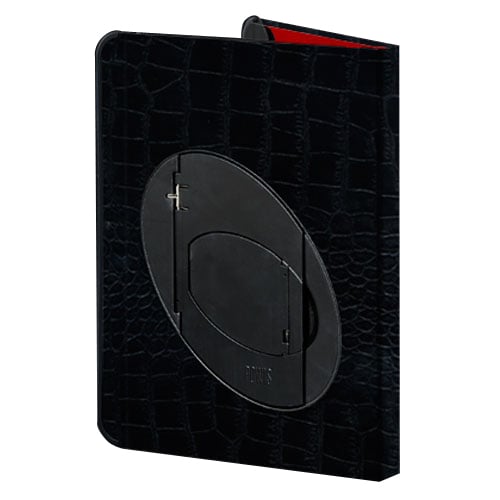 Powis Black Alligator with Red Interior Leather iCase