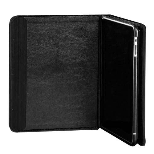 Powis Black Medium Grain with Red Strap iCase