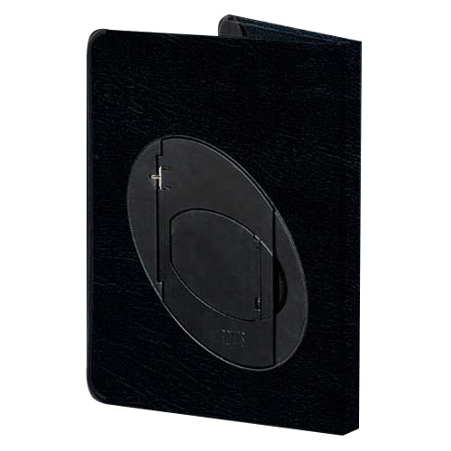 Powis Black Medium Grain with Red Strap iCase