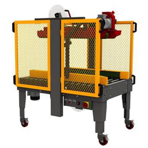 Preferred Pack PP-556AU Semi-Automatic Random Carton Sealer with Top and Side Drive Belts