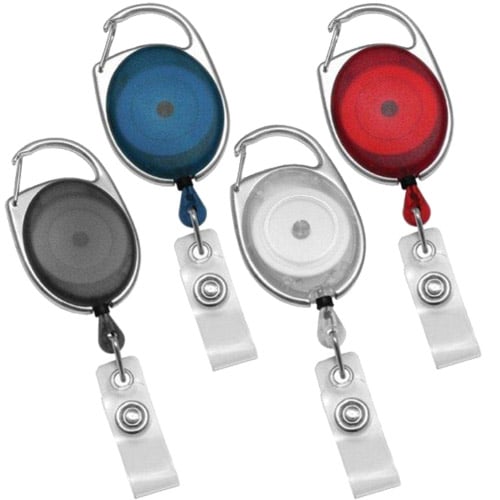 Premier Translucent Carabiner Style Badge Reel