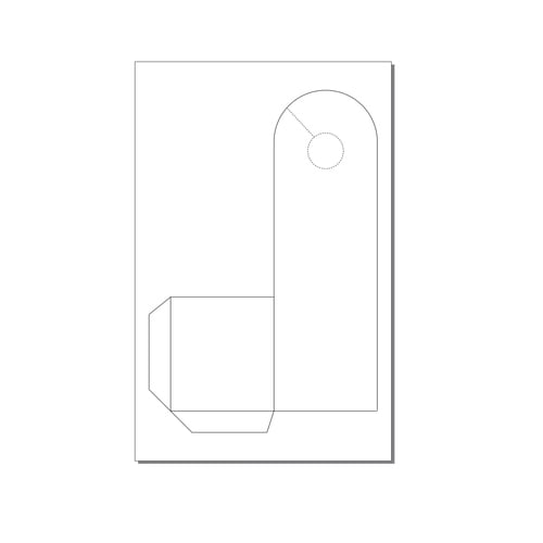 Print Your Own 1-up Arch Door Hanger with Pocket - 250pk