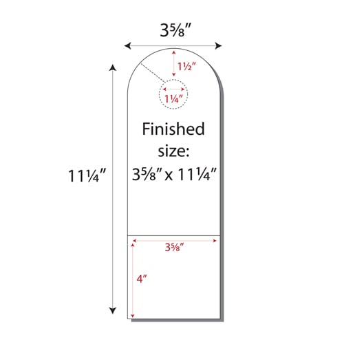 Print Your Own 1-up Arch Door Hanger with Pocket - 250pk