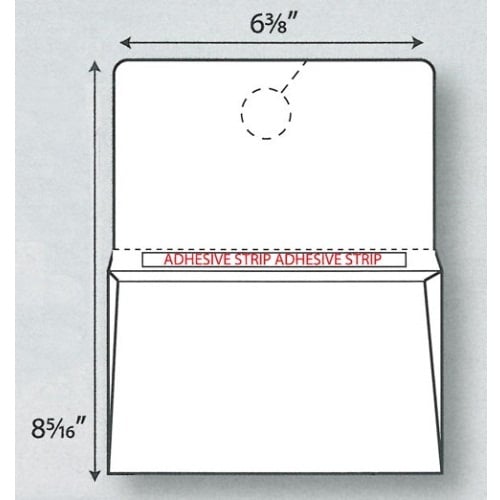 Print Your Own 1-up Door Hangers with Detachable Envelopes (24lb White Wove) - 500pk