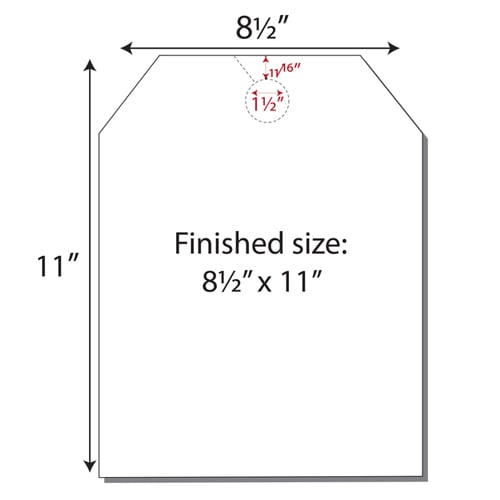 Print Your Own 1-up Tag Shaped 8.5" x 11" Jumbo Door Hangers - 250pk