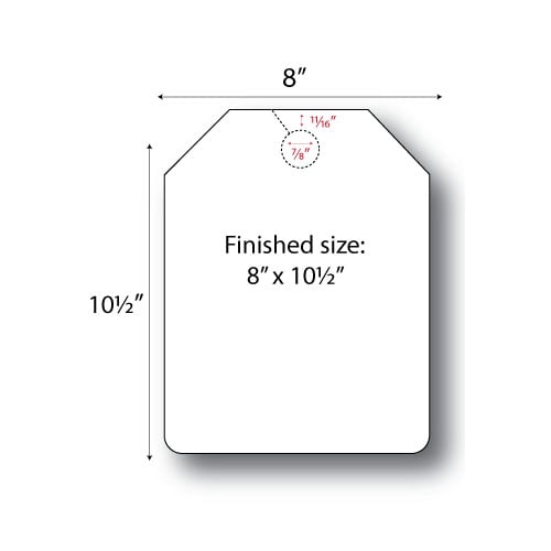 Print Your Own 1-up Tag Shaped 8" x 10.5" Jumbo Door Hangers - 250pk