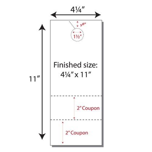 Print Your Own 2-up Door Hangers with 2 Coupons - 250pk