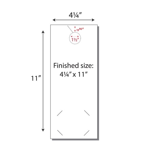Print Your Own 2-up Door Hangers with Business Card Slits - 250pk