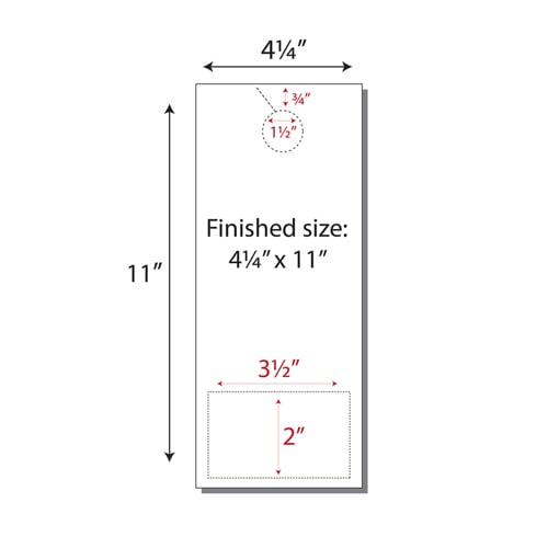 Print Your Own 2-up Door Hangers with Business Cards - 250pk