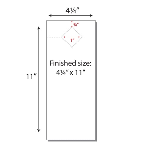 Print Your Own 2-up Door Hangers with Diamond Holes - 250pk