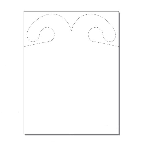 Print Your Own 2-up Hook Shaped Door Hangers - 250pk