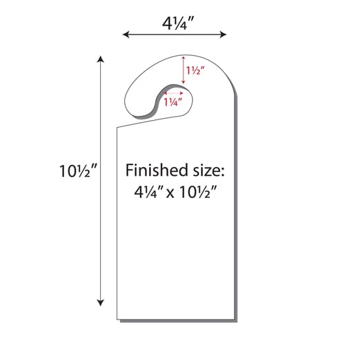 Print Your Own 2-up Hook Shaped Door Hangers - 250pk