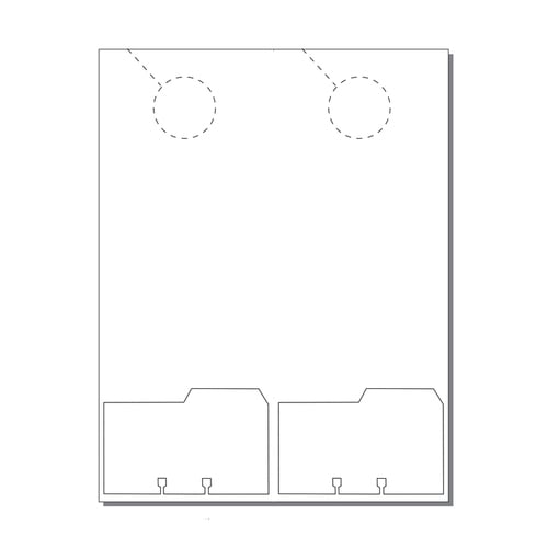 Print Your Own 2-up Door Hangers with File Cards - 250pk