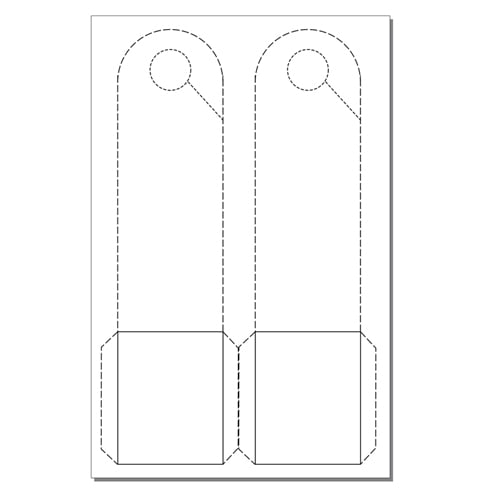 Print Your Own 2-up Door Hangers with Pockets - 250pk