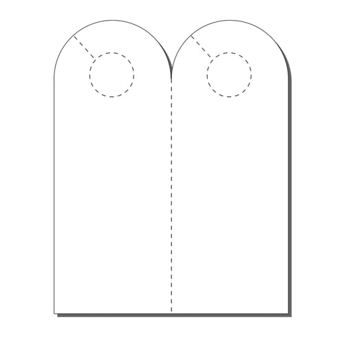 Print Your Own 2-up Laser Perforated Arched Door Hangers - 250pk
