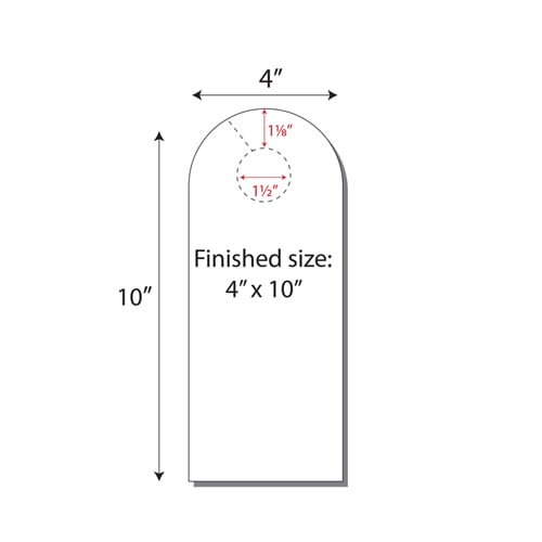 Print Your Own 2-up Laser Perforated Arched Door Hangers - 250pk