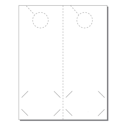 Print Your Own 2-up Laser Perforated Door Hangers with BC Slits