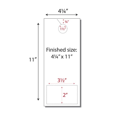 Print Your Own 2-up Laser Perforated Door Hangers with Business Cards -250pk