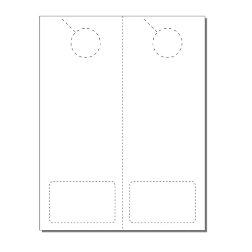 Print Your Own 2-up Laser Perforated Door Hangers with Club Cards - 250pk